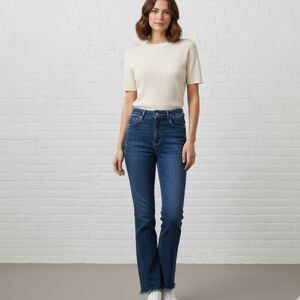 La Joie Medium Blue High-Rise Flare Jeans Size 10